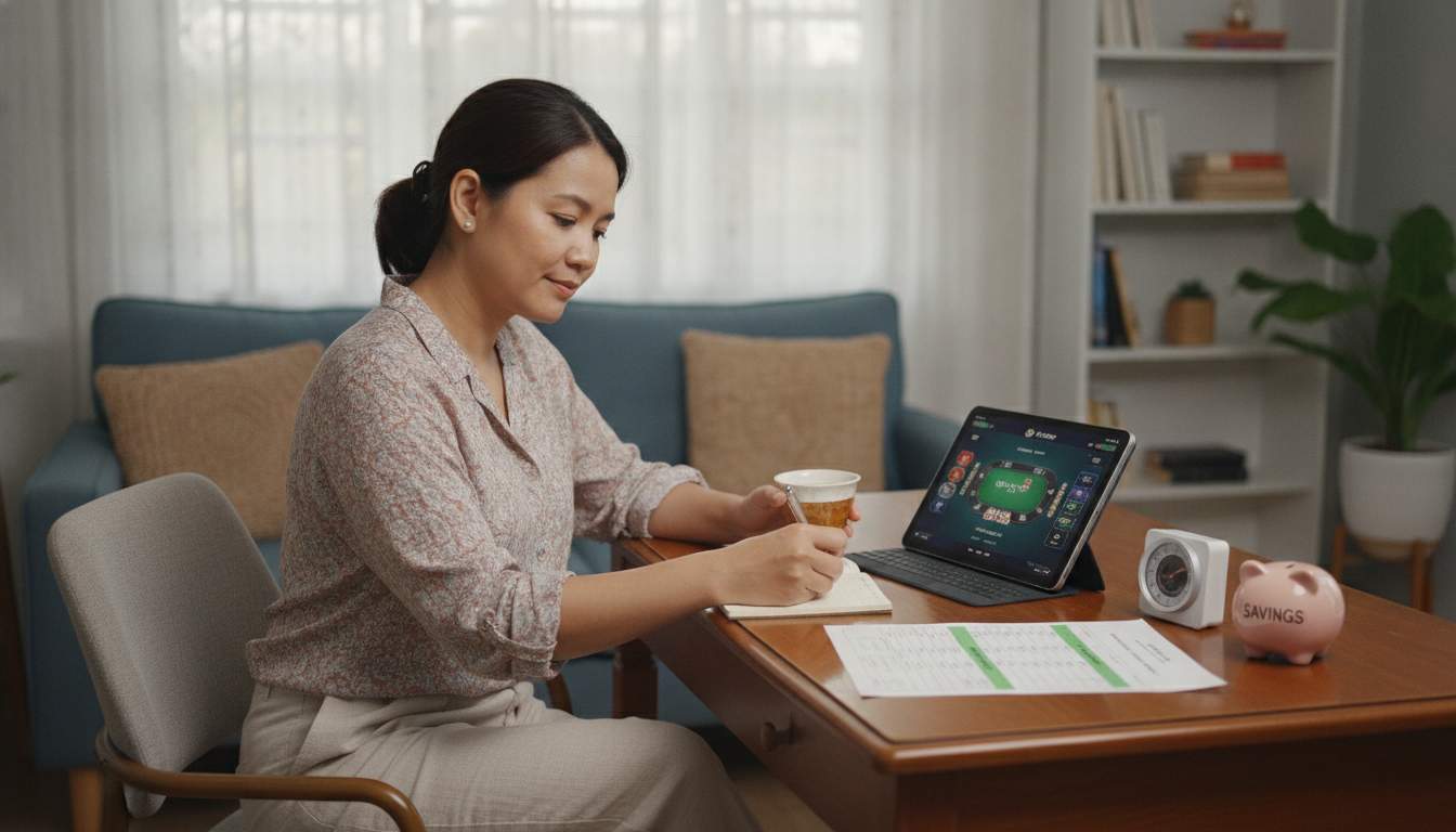Filipino woman promoting responsible gambling